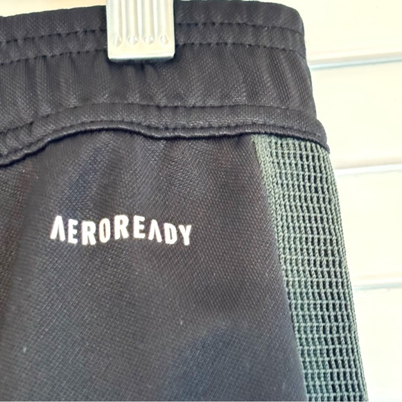 Adidas Aeroready Tiro Track Pants Black Gray Striped Pockets Medium M - Picture 7 of 11